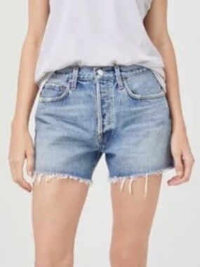 Agolde Parker Long Denim Shorts